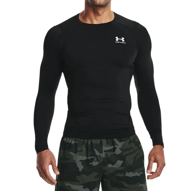 Under Armour Camiseta 1361524-001 M ML COMPRESSAO PretoBranco Poliester -2-